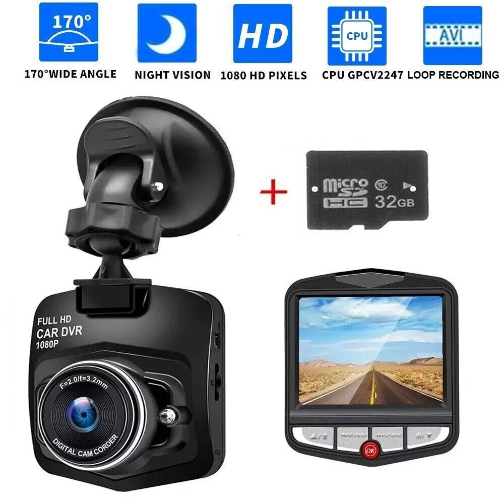 DriveGuard 1080P Dash Cam With Night Vision And G-sensor_0