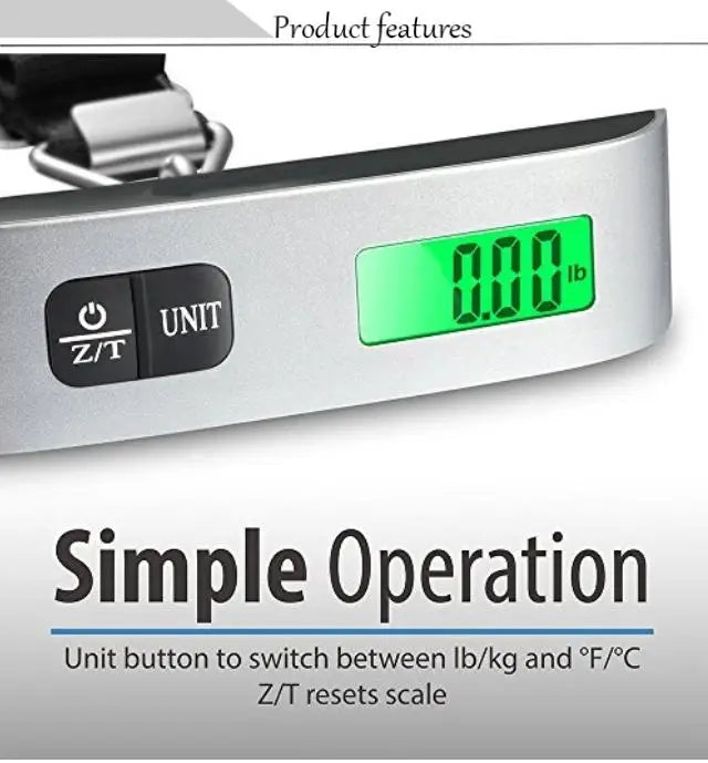 Portable Digital Luggage Scale - 20pcs, LCD Display, 110lb/50kg_9