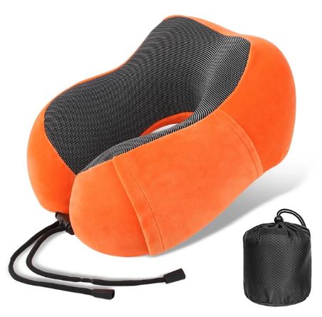 Soft Memory Foam U-Shaped Travel Pillow - Neck Massager for Comfort_1